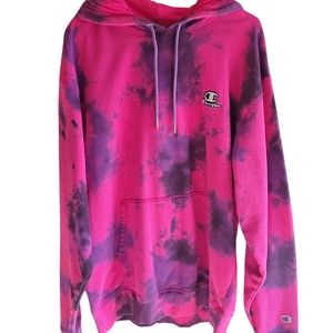 Unisex Champion Tie Dyed Hoodie Large